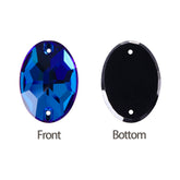Bermuda Blue Oval Shape High Quality Glass Sew-on Rhinestones WholesaleRhinestone